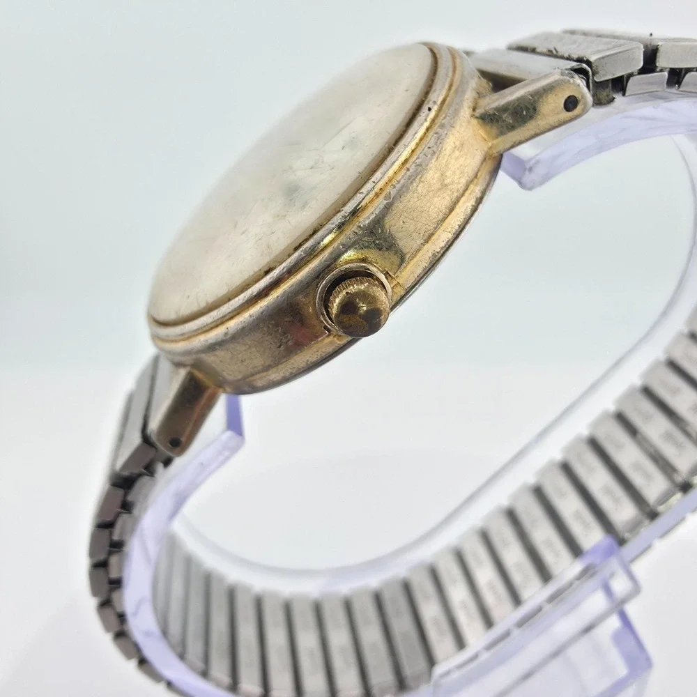 Vintage TIMEX INDIGLO 'Easy Reader' Men's Watch Stretch Band Stainless Steel